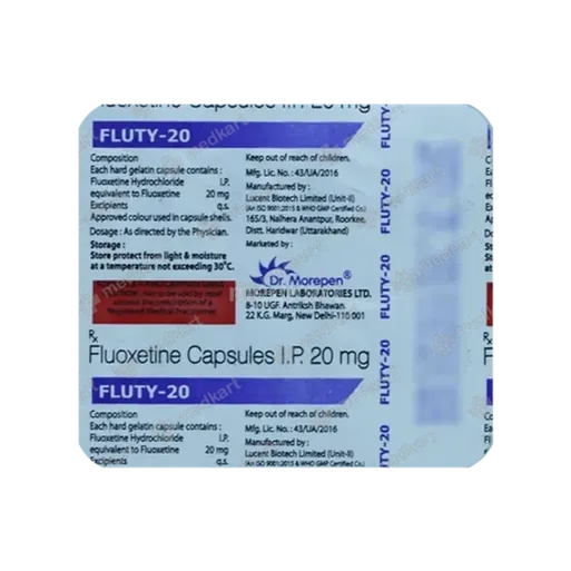 fluty 20mg capsule 10's